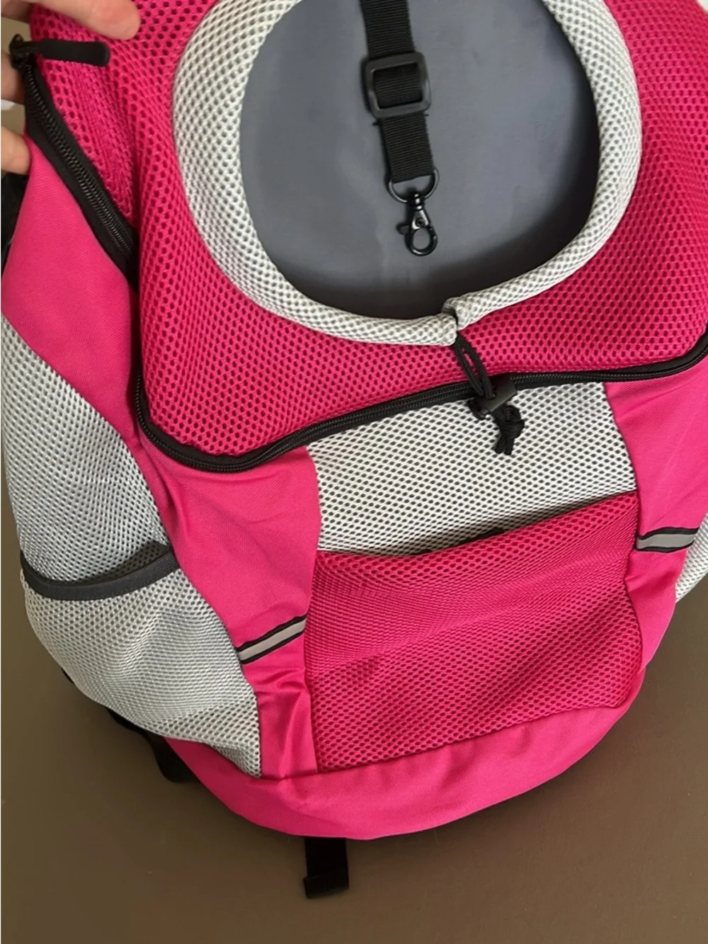 SMONT Pink and Black Pet Backpack